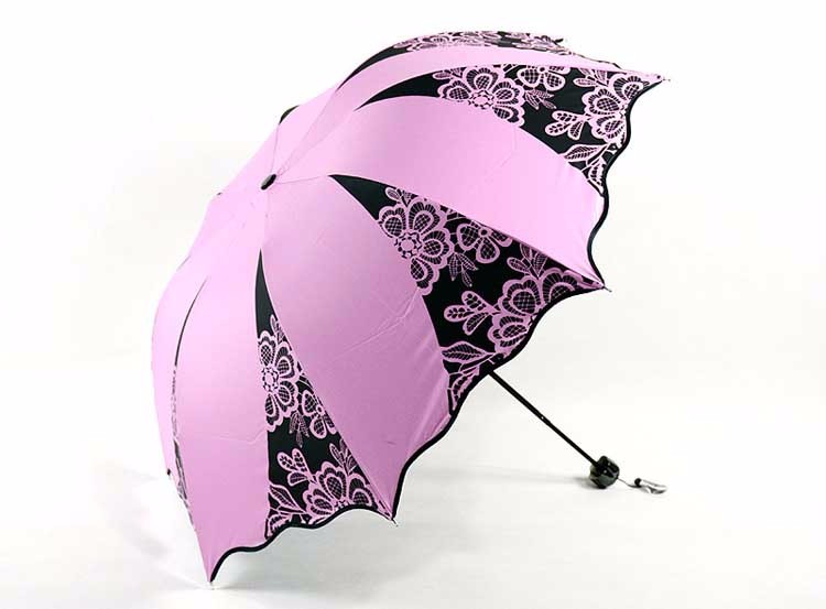 New UV sunshade Umbrella Rain Women Folding Cute Flouncing Lace Female Umbrellas Parapluie 4