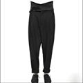 HOT 2016 New men plus size clothing high waist wide leg pants personality patchwork big loose