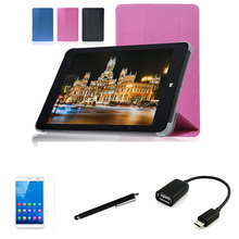 4in1 protective Leather Case +OTG+ Screen Protector+touch pen For Lenovo YOGA ThinkPad 8 8.3” Tablet PC dormancy