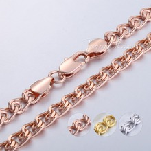 6mm Snail Chain 18K Rose Gold Filled Necklace Chain 20inch 50.8CM Mens Womens Chain wholesale bulk Christmas gift  GN176