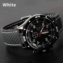 2015 New Fashion Silicon Sports Wrist Watch Mens Racer Sports Military Pilot Aviator Army Style Unisex 6 Colors Watch