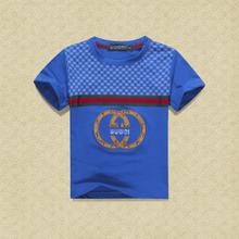 Stock fashion top quality baby boys kids top quality summer short sleeve t shirts children causal