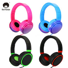 Rockpapa OV982 Stereo Graduate Color Adjustable Foldable Headphones with Microphone for iPhone iPod Smartphones Children Girls