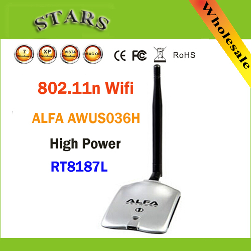 New 2014 High Power ALFA AWUS036H 1000MW WIFI Wireless USB Network Adapter 5DB Antenna with Realtek8187L,Wholesale Dropshipping