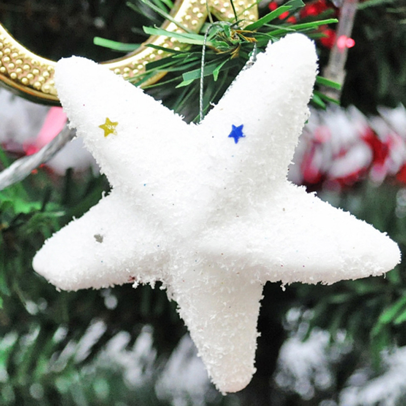 6piece bubble five pointed star snow christmas decoration 6piece bubble five pointed star snow christmas decoration