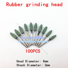 Belt Sander Diamond Tools 100pcs Hot New Rubber Wheels Flint Aberdeen Conical Head Diameter 6mm Polished