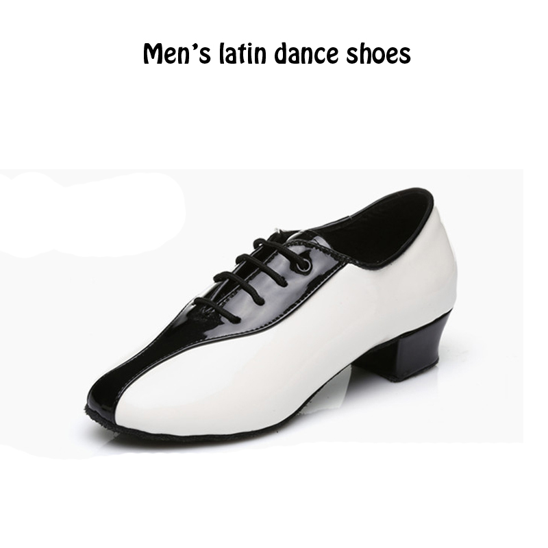 salsadanceshoesmenPUleatherLatindanceshoes35CMheelballroom