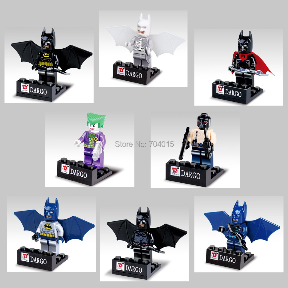 Batman Joker 1 Set Lot of 8 Action Mini Figures Building Block Toy Kids Gift New Free Shipping