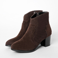 Hot sales women boots fashion British style concise winter shoes Nubuck Leather Pointed Toe martin boots