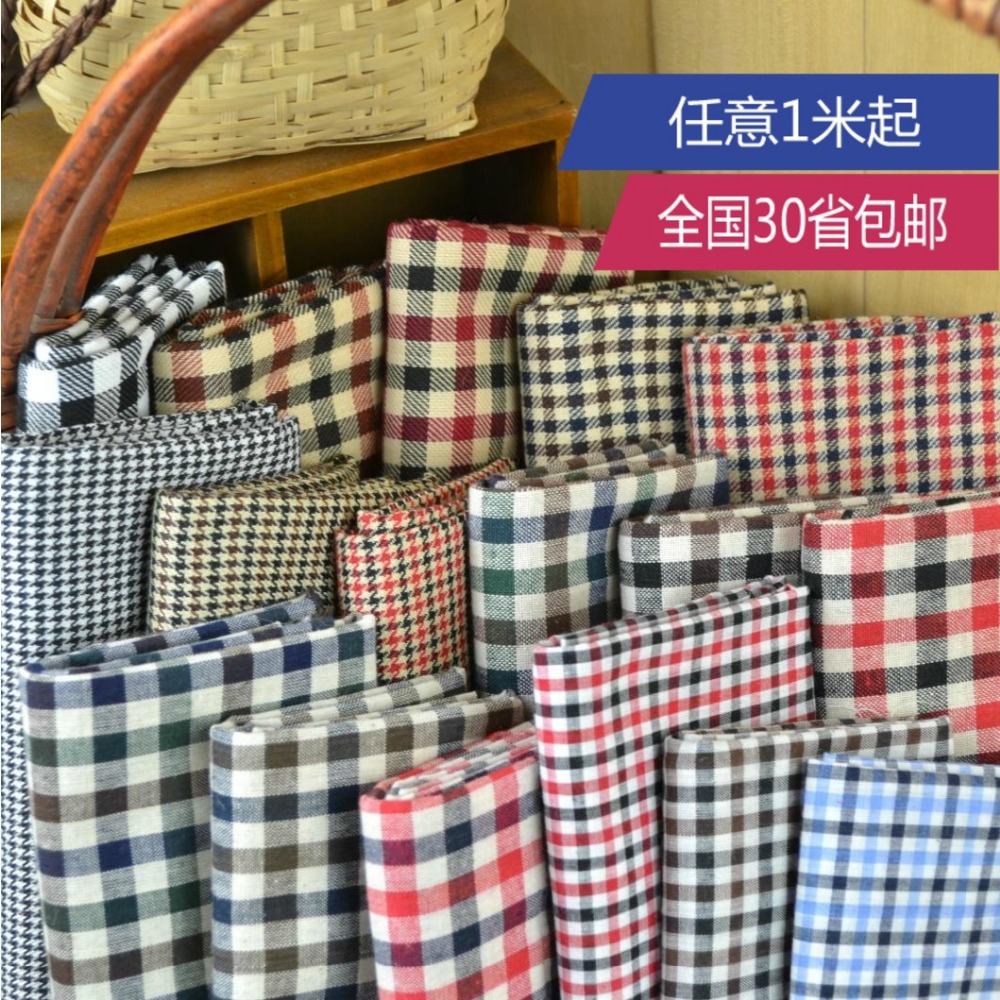 Customized 145cm width Scotland lattice font b Tartan b font Plaid Cotton chiffon satin silk Cloth