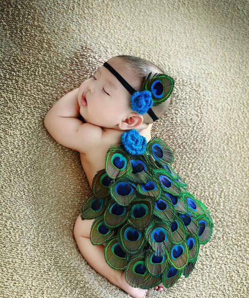 Peacock Style Newborn Baby Photography Props Cute ...