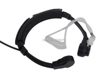 Throat Mic Microphone Covert Acoustic Tube Headset With Finger PTT for Kenwood Pro Talk XLS TK