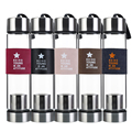 High quality 450ML Glass water bottle with tea infuser my drink 500 ml whey protein shaker