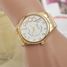 Luxury Brand Women Quartz watch 2015 Fashion Gold Steel Watch Analog Women Dress Watch Men Casual Wristwatch Relogio Clock