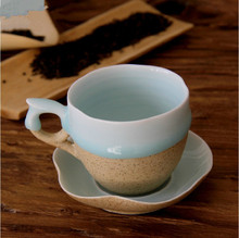 European high grade hand painted coffee cups and saucers suit creative ceramic embossed coffee cup set