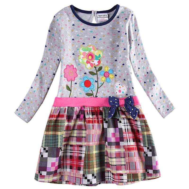 girl dress children clothing new coming girls clothing embroidery flowers and dots kids clothes girls princess dresses H6328