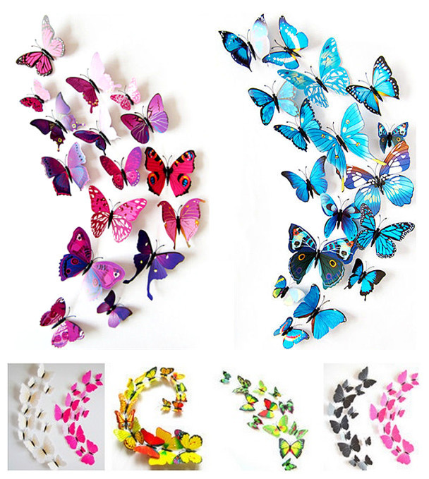 aliexpress beli kualitas tinggi 12 pcswall decor 3d kupu kupu kupu kupu stiker magnet aliexpress beli kualitas tinggi 12 pcswall decor 3d kupu kupu kupu kupu stiker magnet