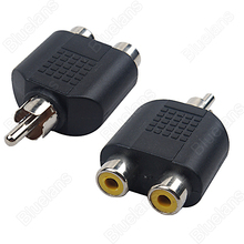 2 в 1 RCA 2 RCA женский Y сплиттер аудиоадаптера 01IT