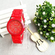 Geneva Quartz Watch Women 2015 New Luxury Fashion Designer Ladies Sports Brand Silicone Jelly Watches Summer