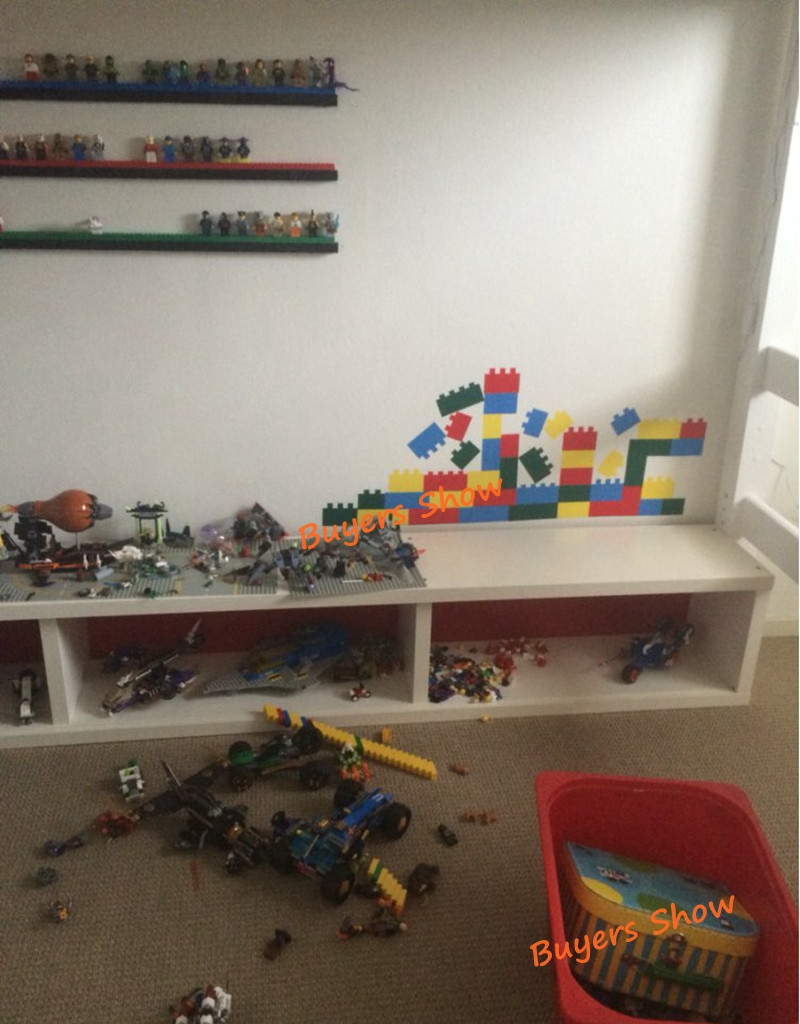 Lego Bricks 40 Blocks in 4 Colors/Set Vinyl Wall Sticker Funny Wall