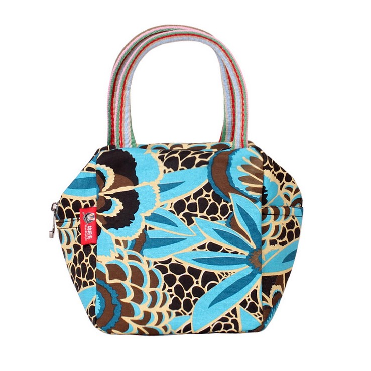 2016 New Fashion Women Girls Floral Canvas Handbag Small Tote bags Women&#39;s Canvas Bag Casual ...