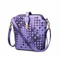 2016 Autumn Winter Weave Cross Body Bags High Quality Women Knitting Leather Messenger Bags Ladies Graduate