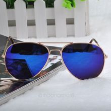 2015 New Fashion sun glasses Goggle AVIATOR Metal Eyewear Bat Mirror UV Protection Multi Color for