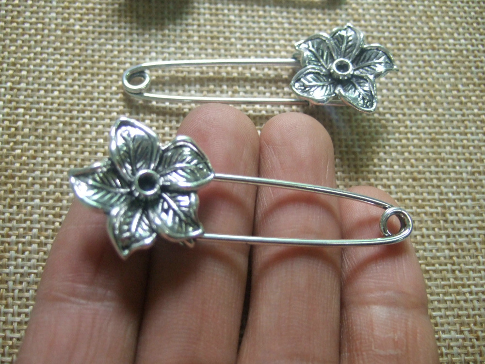 10Pcs Antique Silver Tone Strong Metal font b Kilt b font Scarf Brooch Safety Pin With