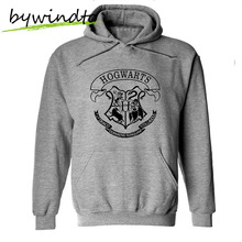 New Men Clothing Free Shipping Harry Potter Man Hoodie Casual Hogwarts Coat Gray Sports Pullover Hooded Sweatshirt