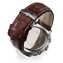 New Style Three Eyes Fashion Quartz Watch Men Sports Leather Strap Watch Casual Hours Dress Wristwatch