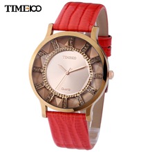 Time100 Brand Retro Fashion Watches Women Quartz Watch Causal Genuine Leather Strap Diamond Dress Wrist Watches relogio feminino
