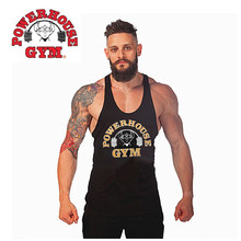 2014 Newest Brand powerhouse musculation Bodybuilding Fitness Men Cotton T Shirt Vest Men’ Gym Tank Tops Sports Plus Size M-XXL