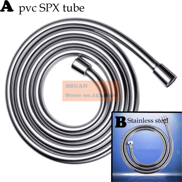 Bath room shower set accessories 1.5 metre Plumbing Hoses tube hand hold shower pipe 2 choose