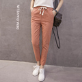 Spring Summer Autumn Excellent Quality Slim Cotton Linen Women Pencil Pants Ladies Skinny Trousers Casual Elastic