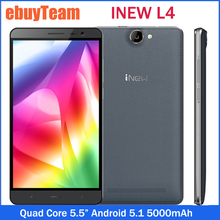 Presale Original iNew L4 4G LTE Mobile Smart Phone MTK6735 Quad Core 5.5″ 1280×720 1GB RAM 16GB ROM Android 5.0 5000mAh 13MP
