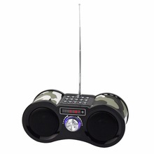 HOT Camouflage Stereo FM Radio USB TF Card Speaker MP3 Music Player FM Radio with Remote