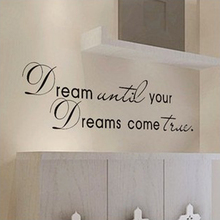 Free Shipping 39.3″ x 11.0″Dream Motto DIY Removable Art Vinyl Quote Wall Sticker Decal Mural Home decoration Stickers