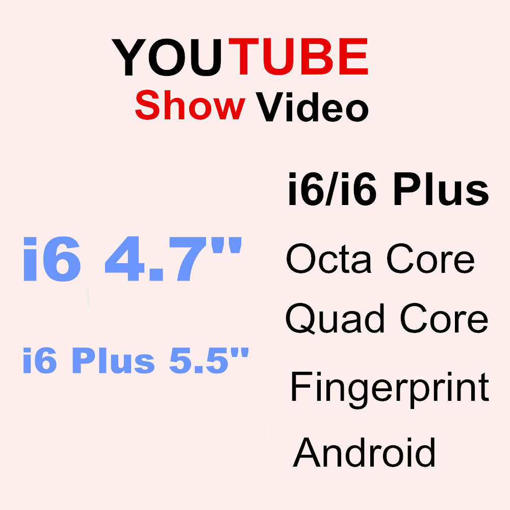 Fingerprint Goophone I6 MTK6582 Quad Core Phone 6 Android Smartphone Mobile Phone I6 Plus 5 5