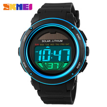 2015 Solar Energy Watch Digital Watches Men Led Solar Male Clock Men Military Wristwatches Quartz Sports Watch Relogio Masculino