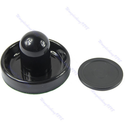 Free Shipping 1pc 96mm Felt Pusher Air Hockey Table Mallet Goalies And 1pc 63mm Puck Black