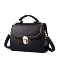 Retro Lock Flap Closure Bag Korean Style Vintage Women Small Handbag All match Vintage Shoulder Bag