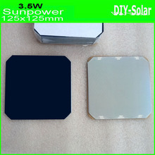 24% 125mm Sunpower Solar Cell 5×5, max 3.55W high-efficiency 125mm Monocrystalline solar cells 10pcs/lot