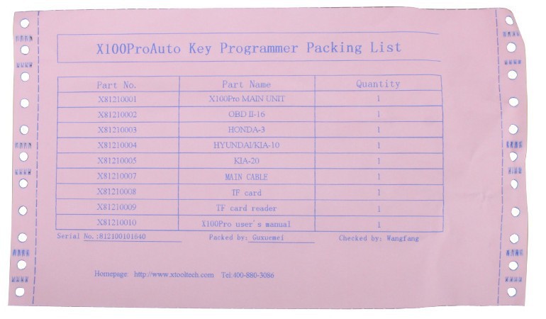 original-x100-pro-plus-auto-key-programmer-packing-list
