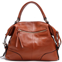 Large capacity design genuine leather women business messenger bags fashion shopping shoulder bags for woman handbags