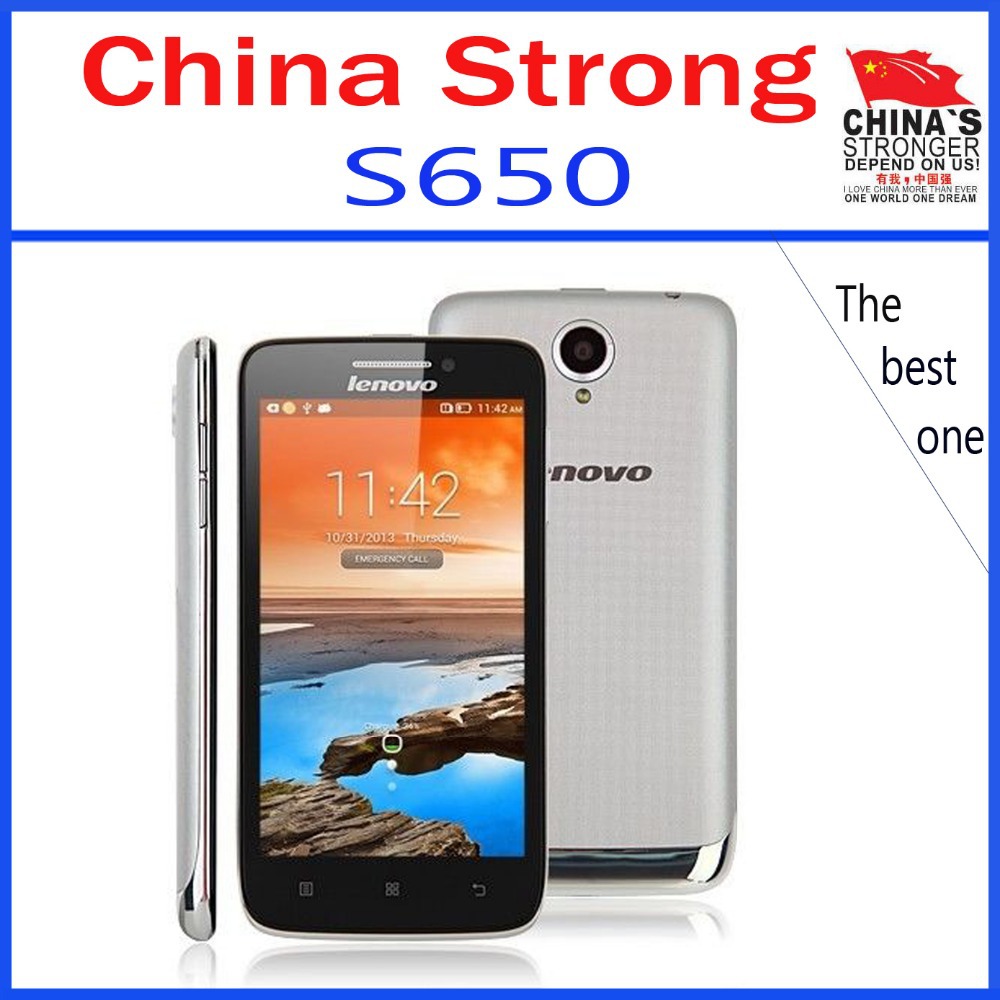 Original Lenovo S650 phone Vibe 3G 4 7inch Smartphone MTK6582 Quad Core 1 3GHz Android4 2