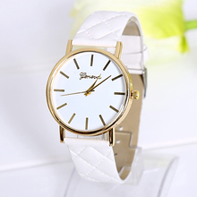 2015 New ArriveFashion Europe US Geneva Watch Japan Movement Quartz Clock Fashion Luxury Leather Wristwatch Women