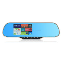 New 5 inch Android 4 4 2 Mirror GPS Navigation DVR FHD1080P Radar Detector Rearview Camera