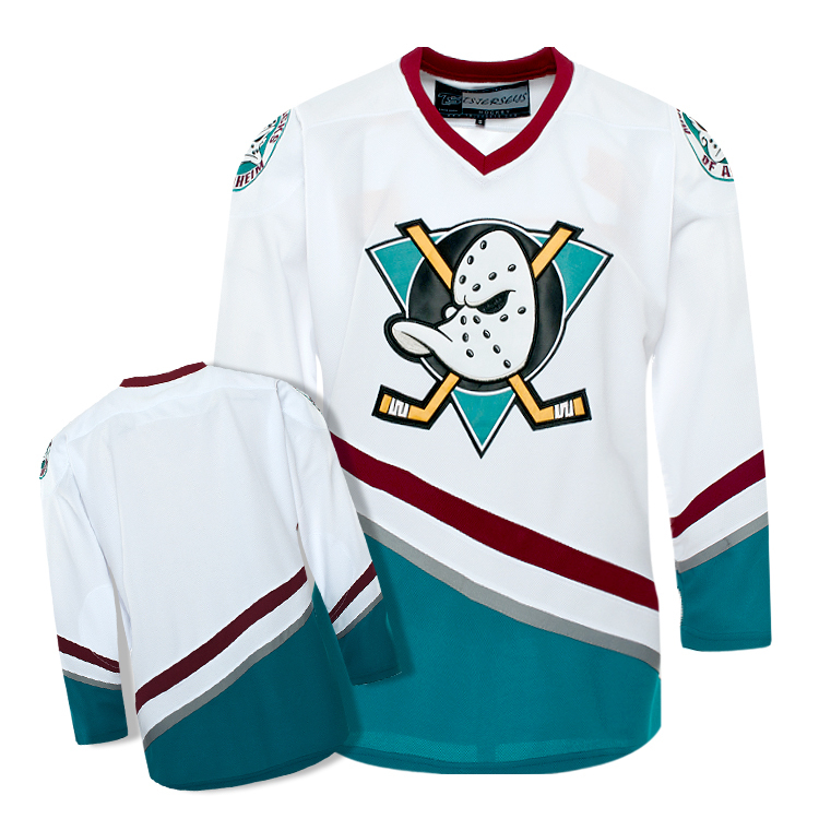 Comprar Mighty Ducks de Anaheim Jerseys del Hockey en blanco de logo jersey