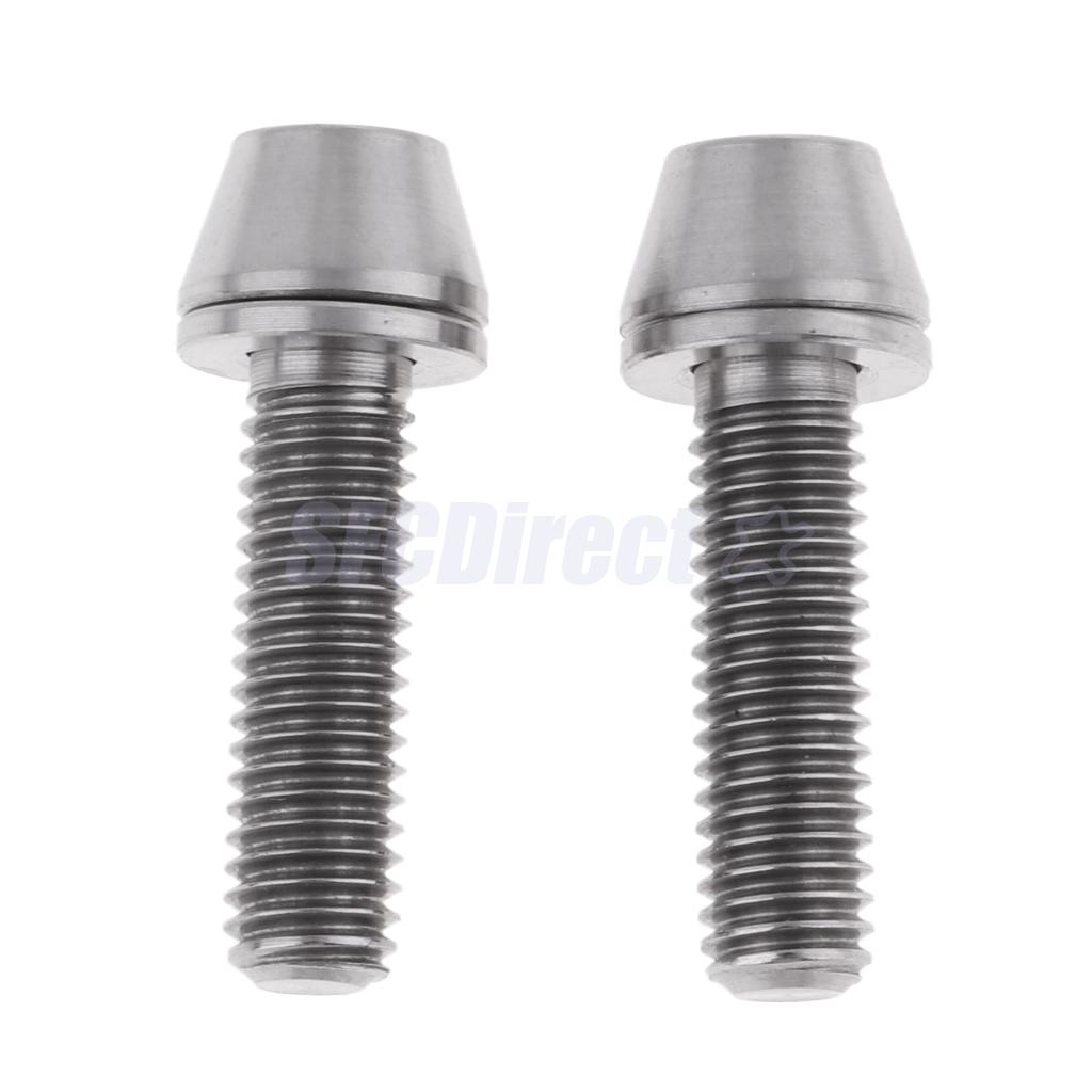6 Pcs M5X16 Titanium Bolts Bicycle MTB Racing TC4 Gr5 TI Allen Hex Washer Screws