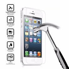 9H 0.26mm Ultra-thin Premium Tempered Glass Screen Protector for iPhone 5g 5s SE 5c 5 Anti scratch guard + Cleaning tool
